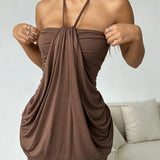 Karolína – Mini Haljina Čokoladna