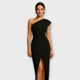 Elegantna asimetrična večernja haljina