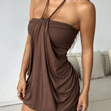 Karolína – Mini Haljina Čokoladna